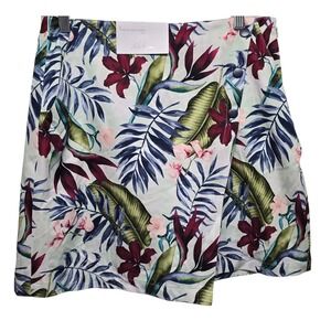 Lady Hagen Floral Print Overlap Snap‎ Skort Golf Athletic Skirt Sz 6
